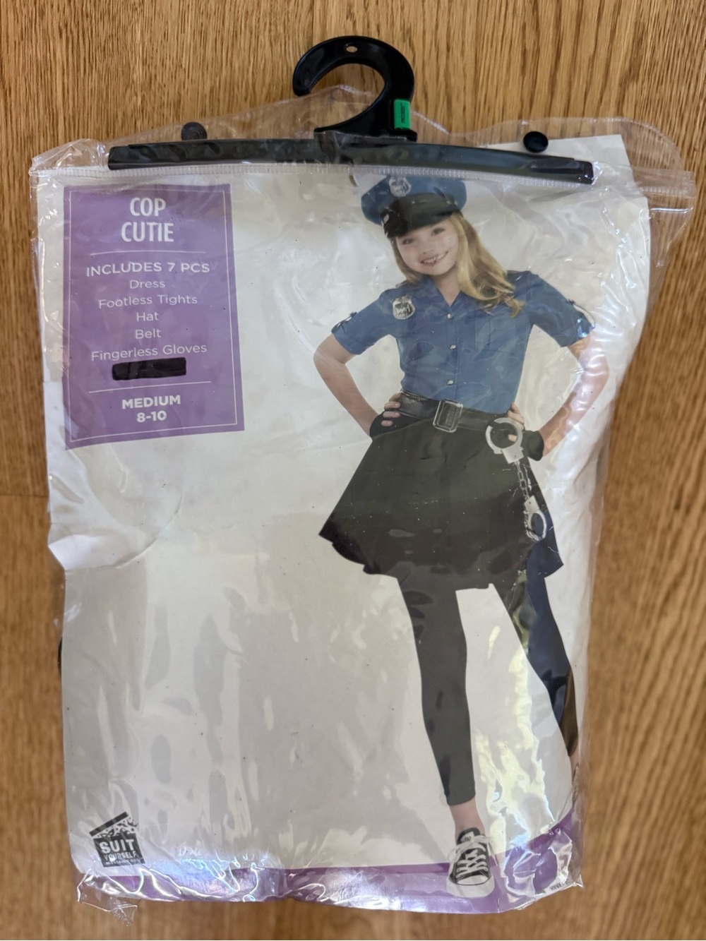 Cop Cutie Kids Police Costume - Blue & Black (Medium)